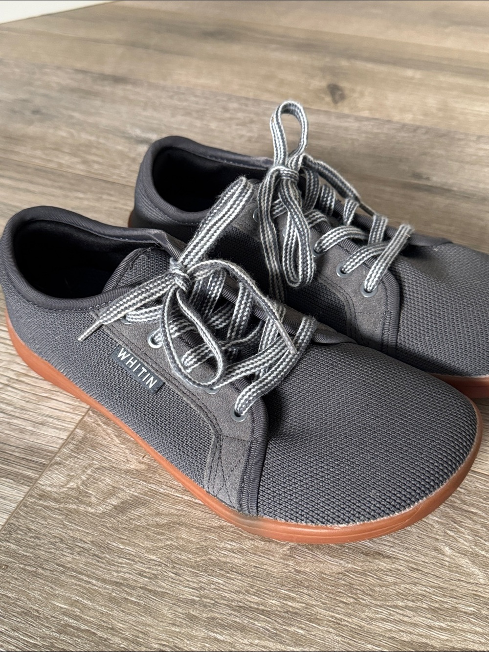 WHITIN Youth Boys Charcoal Canvas Sneakers Size 39 UK (7/7.5) - Picture 3 of 9